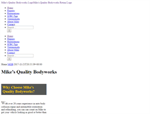 Tablet Screenshot of mikesqualitybodyworks.com